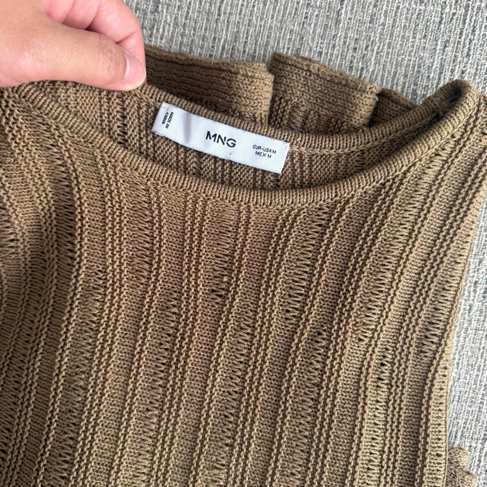 Mango Tierra Jumper Brown Long Sleeve Knit Top - Picture 11 of 11
